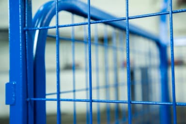 Тележка платформенная TOR ТП-2С (600х900) с бортами из сетки и двумя ручками (колеса 160 мм) — фото 4